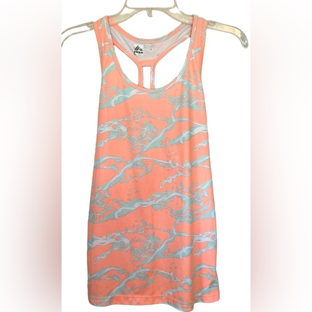 RBX Women's Orange Racerback Sleeveless Tank Top - Small